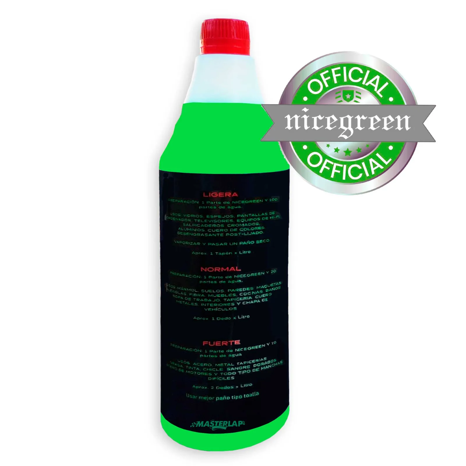 Nicegreen Ultra - Powerful and Concentrated Multi-Cleaner Ecological Cleaning for Home, Office and Car 100% Original Master Lap