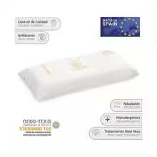 Almohada copos  viscoelástica antialérgica con aloe vera 70 cmx90cmx135cmx150cm