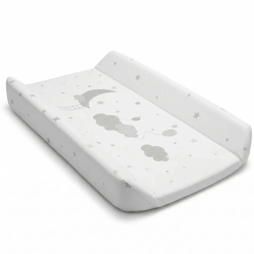BATHBY Cambiador Bebé Acolchado Impermeable con Bordes de Seguridad, Suave y Antideslizante, Fácil de Limpiar, 85x50x10cm