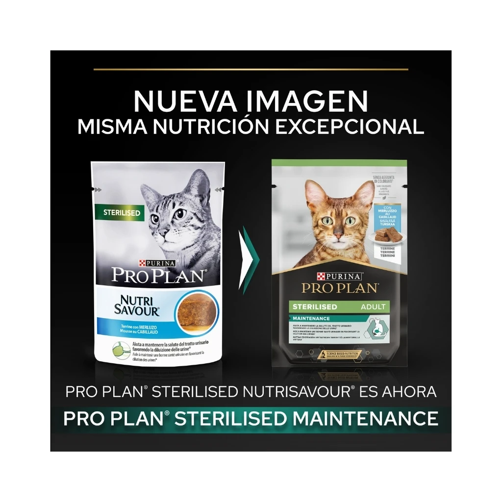 Purine-Pro Plan - Sterilised Maintenance Adult sachets (10x75 gr) -complete wet food for sterilized Adult cats (COD)