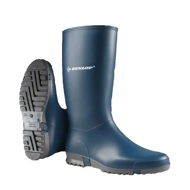 Dunlop K254711 - Botas Largas de Goma para Mujer en Azul, Diseño Cómodo y Resistente