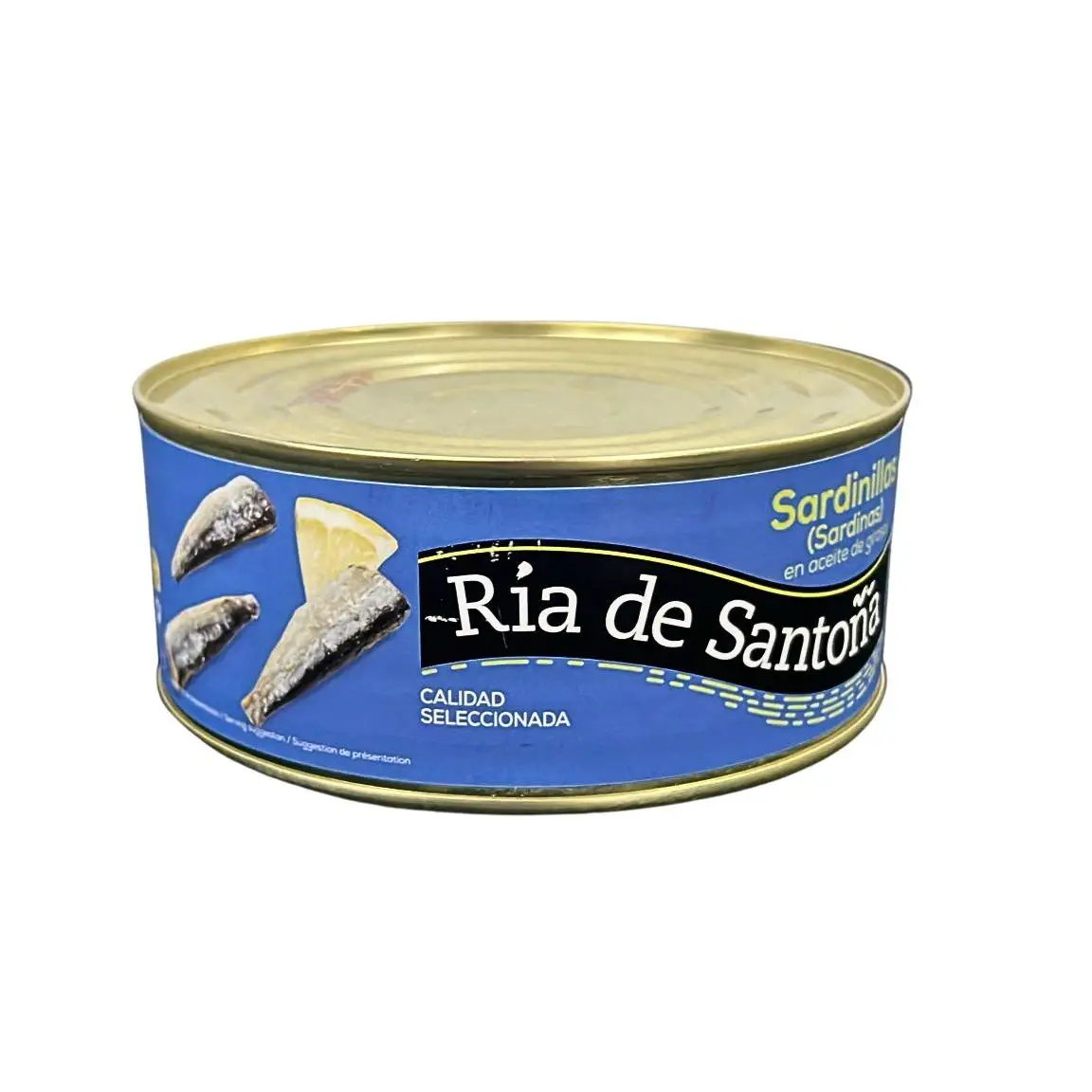 Sardinillas en aceite de girasol, Ría de Santoña, calidad seleccionada, sin conservantes, 600g escurrido