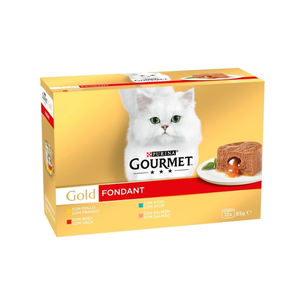 GOURMET Gold Fondant (12x85 gr) - Alimento Húmedo Completo p