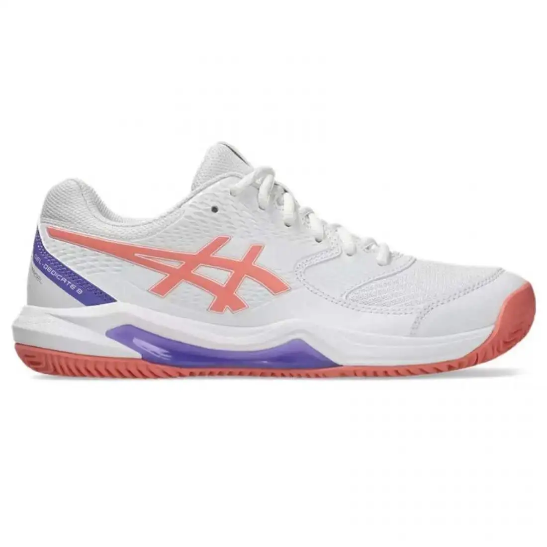 Zapatillas Asics Gel Dedicate 8 Padel Blanco Rosa Mujer