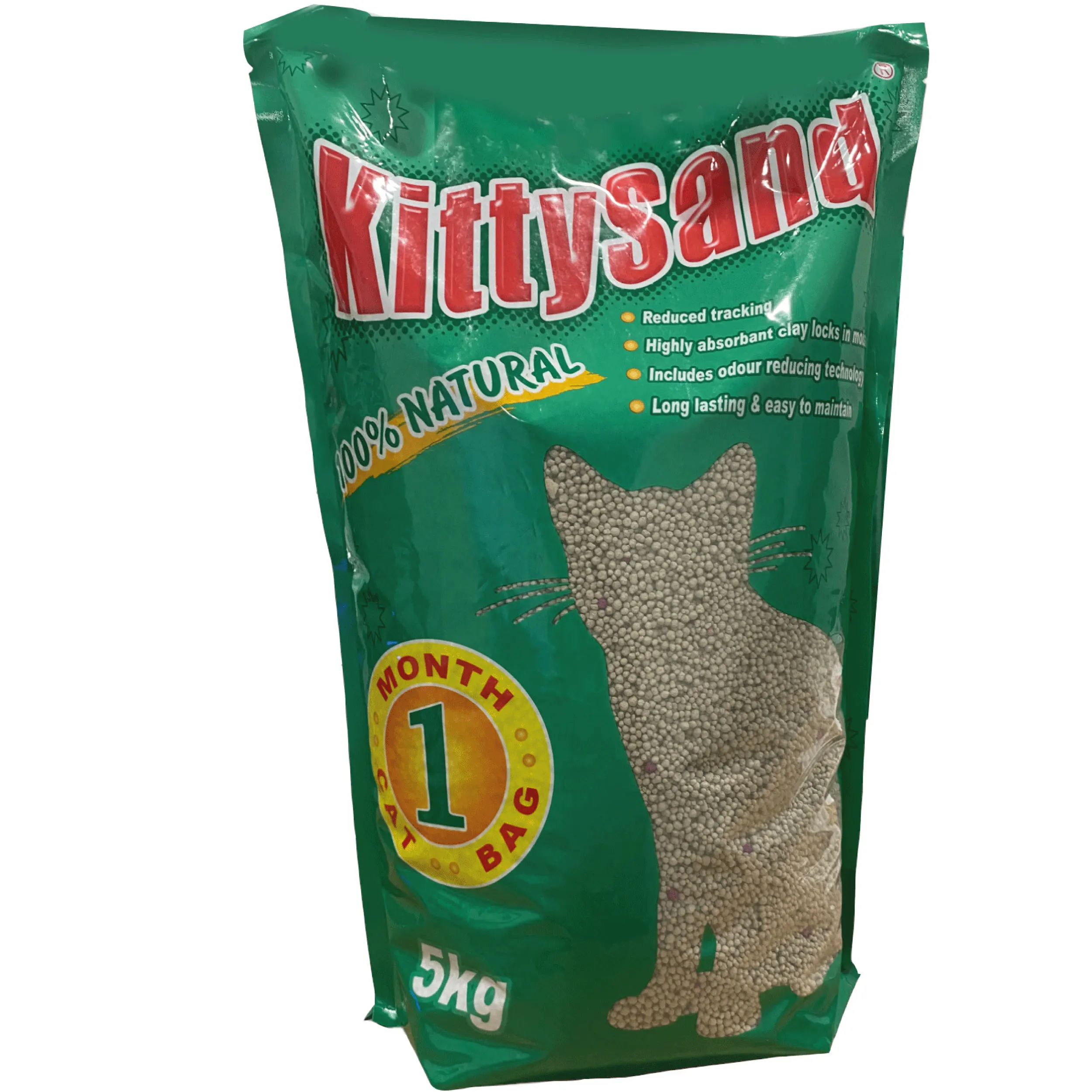 MOLY Arena de Bentonita para Gatos Kittysand de Arcilla Natural 5 Kg - Aglomerante Biodegradable
