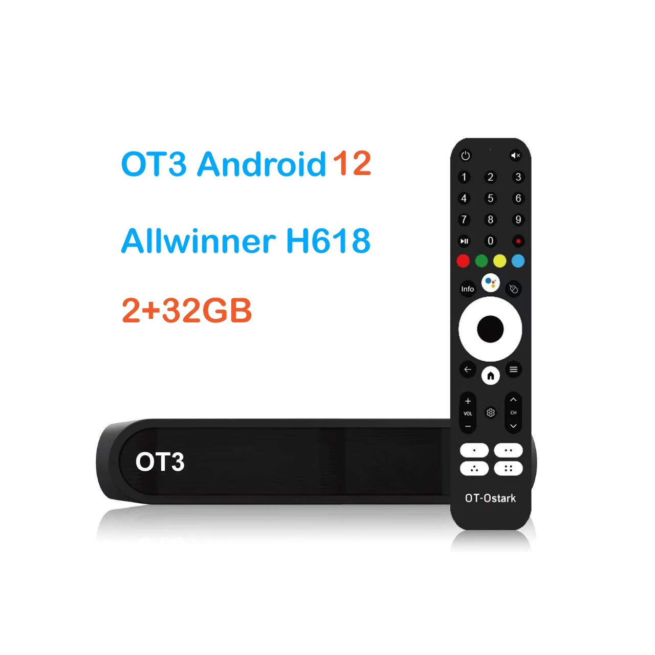 Ostark ot3, tv box, 6k, 2g + 32g, support iptv allwinner m3u bt5.0 plex dual wifi tv box x100 4k ultra hd media player hdr 2gb 32gb wifi google tv - official netflix - official smart tv box 12 shipping from spain