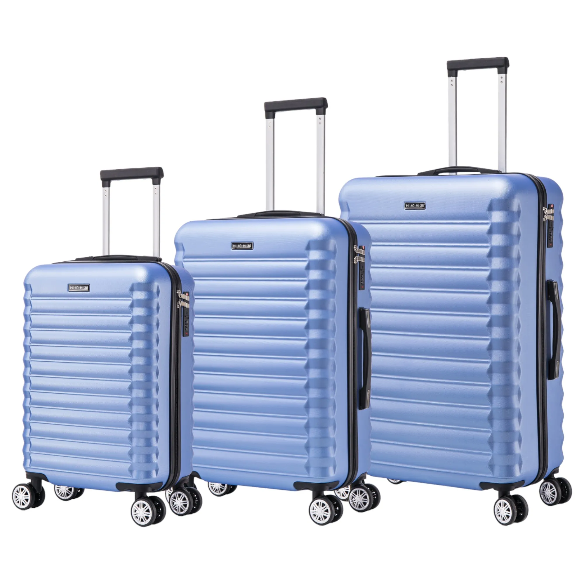 Stylish Travel Suitcase Set: ABS Light Case, Number Lock, 4 360 Rotating Wheels, Aluminum Telescopic Handle Suitcase Set Set Trolley Suitcase Cabin (Flash 7599 M003 8008 6020)