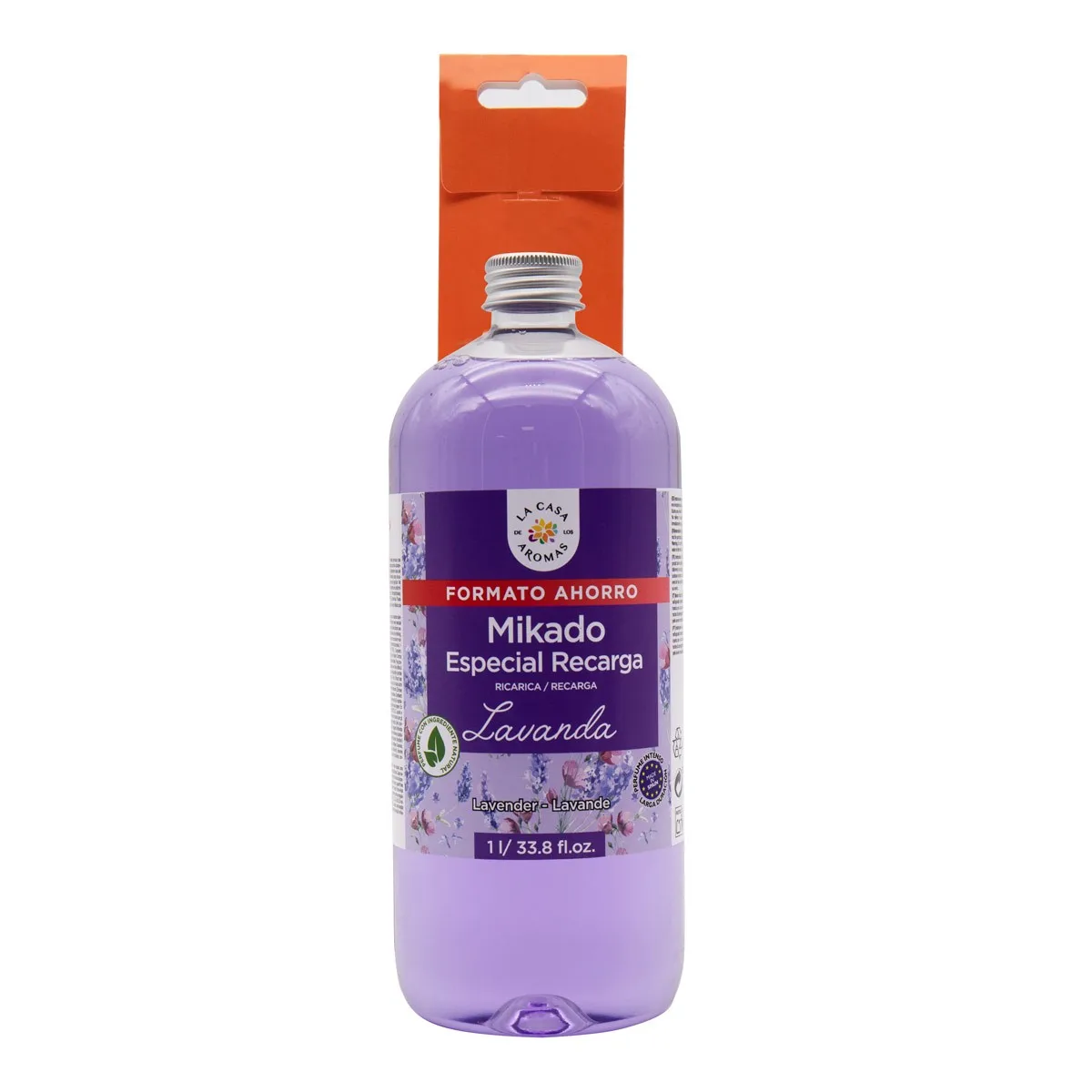 La Casa de los Aromas Mikado Reposicion LAVANDA botella 1 Litro con 15palitos de recambios Ambientador Fragancia  DURADERA  1000ml Calidad garantizada