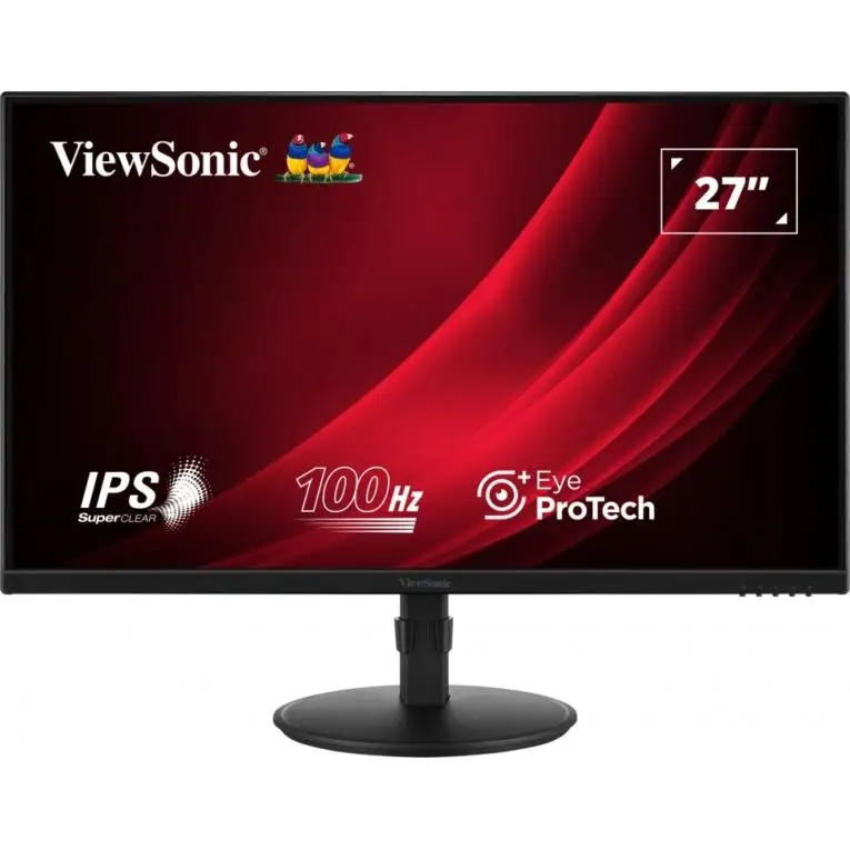 Viewsonic monitor 27” vg2708a-mhd led ips fullhd - 16:9 - vga - hdmi - displayport - altavoces - ajustable en altura - color negro