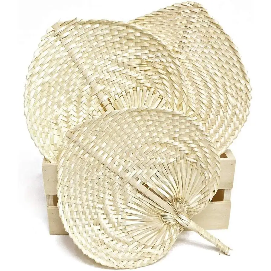LOTE 10 a 100 PAI PAI BAMBÚ RATÁN MIMBRE RAFIA NATURAL 26 X 20 CM - PAI PAI BODAS BARATOS Originales Rafia Kraft Abanicos