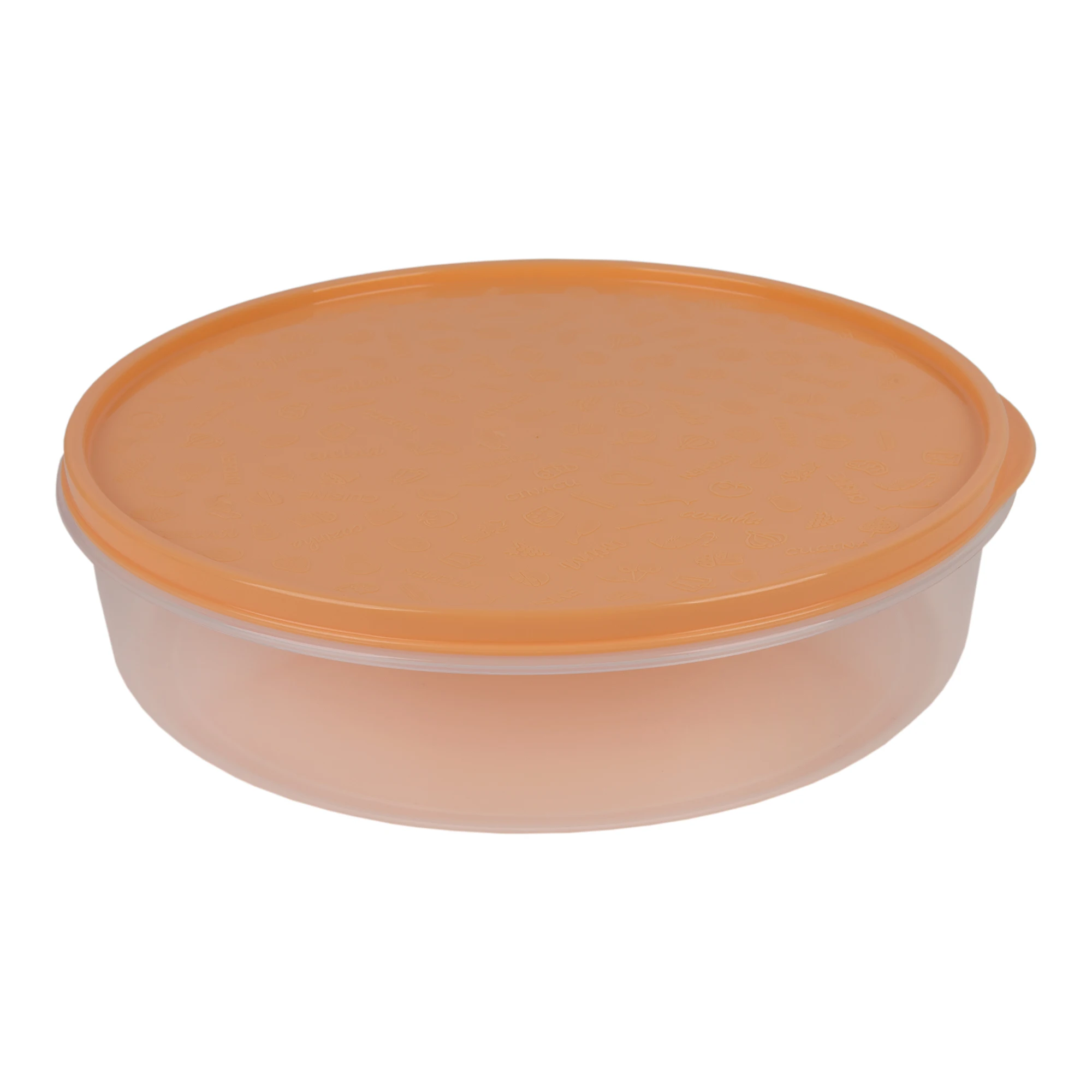 Cofan Fiambrera para Tortilla Redonda | Medida: 24,5 x 6,5 cm | Accesorios de Cocina | Venta Unitaria (Naranja)