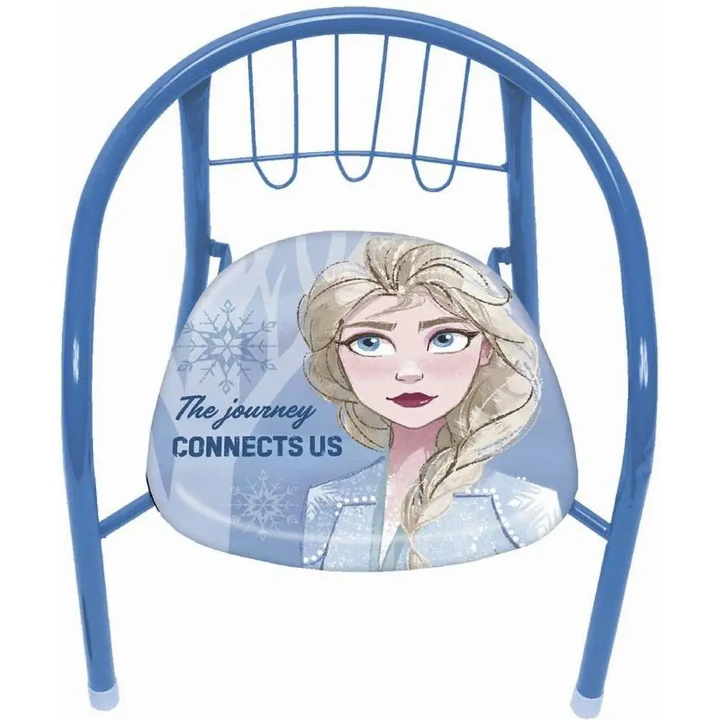 Arditex Silla Infantil Metal Frozen 2 - Azul Disney - Asiento Acolchado - Apilable - Segura para Niños