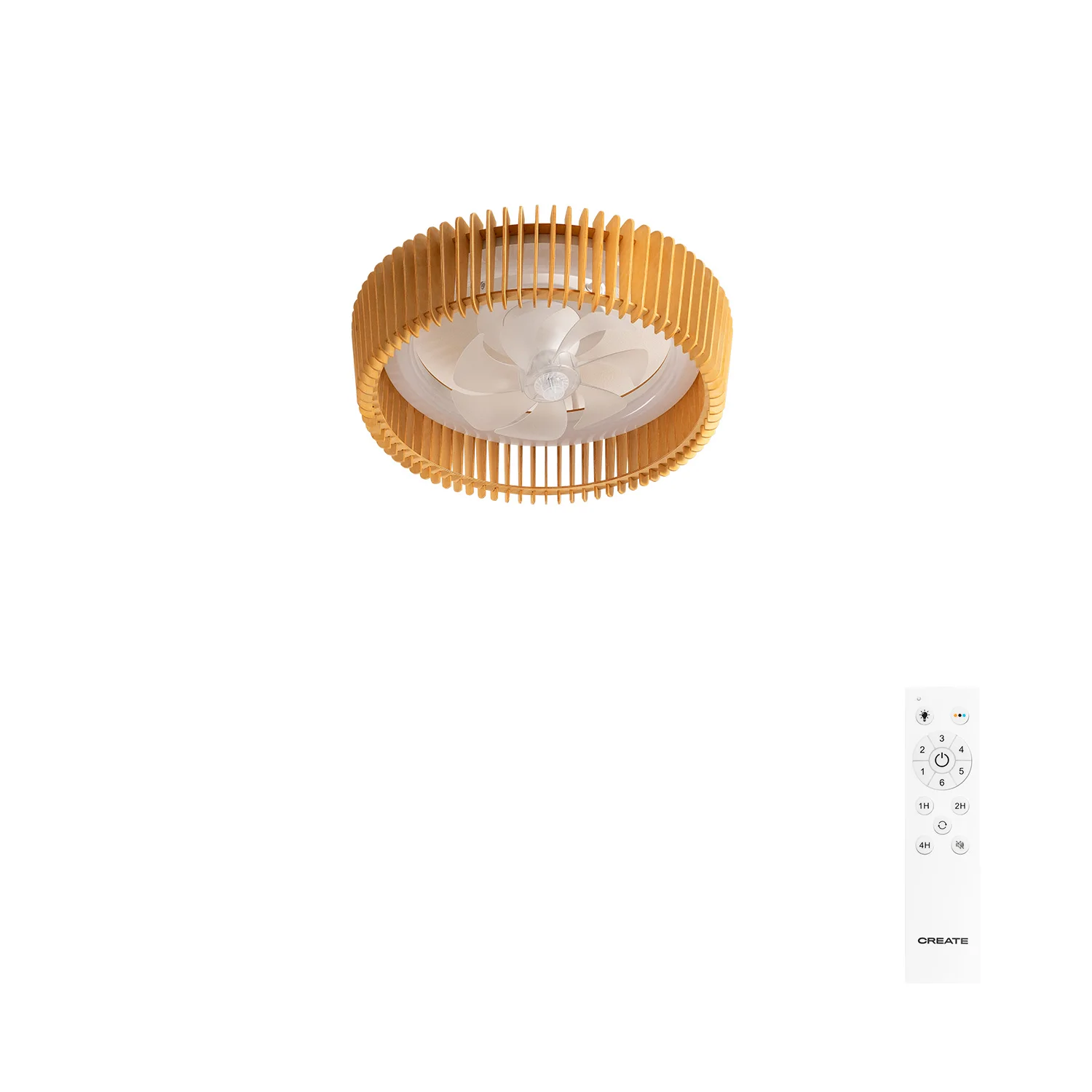 Create - ceiling fan 20w silent ø58cm addressable blades with led light, abs material, - wind craft