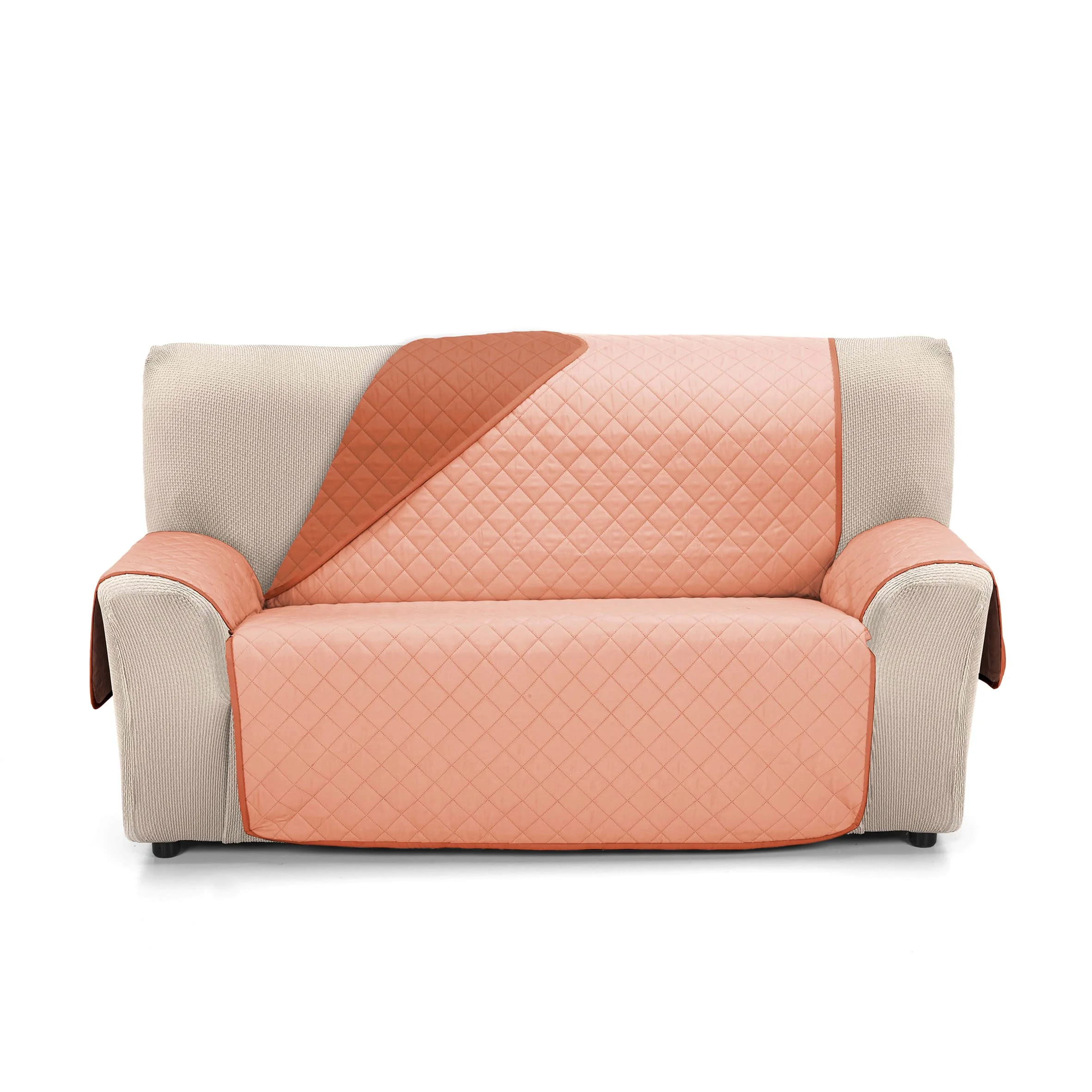 Cubre Sofá Acolchado Reversible Bicolor 1, 2,3 y 4 plazas Normal y PLUS Modelo Nina - Funda protector cubre sofá - Fabricado en España - S&T Sofa Covers