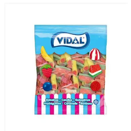 VIDAL Dedos Pica bolsa 1 Kg  sabor a Frambuesa  sin gluten  sin grasa sabor original Vidal garantizado