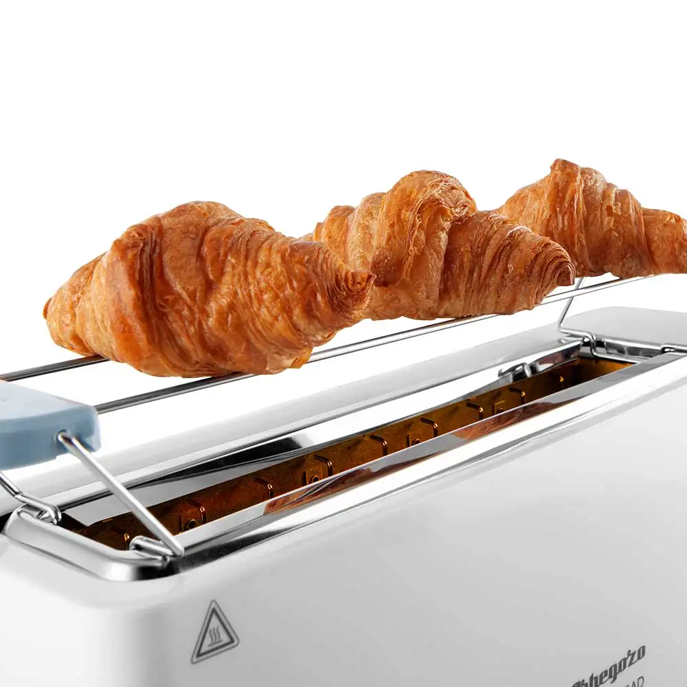 Orbegozo to 4014 long slot toaster, quick stop, crumb tray, warms buns, 7 toasting levels, 850 w