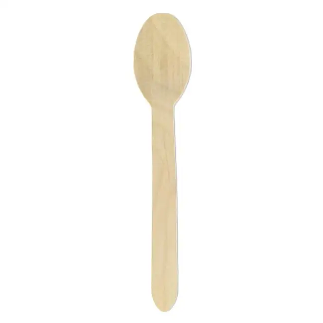 MONOUSO | Cuchara de Madera Eco 16cm (100 Uds)