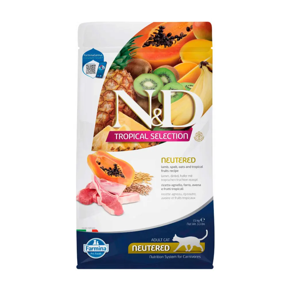Farmina N&D Tropical Selection Cordero Pienso para Gatos Esterilizados