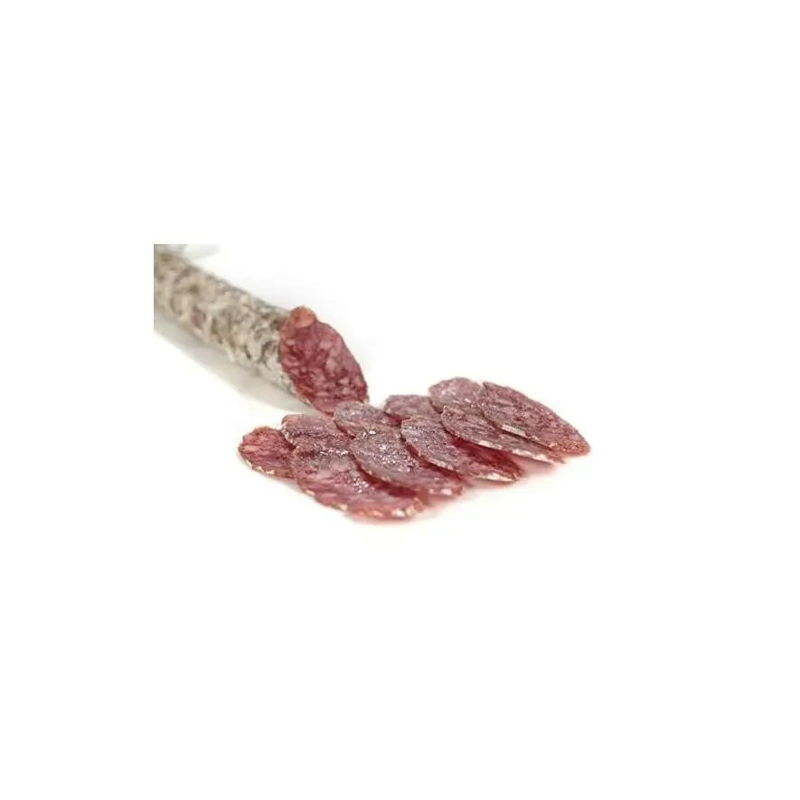 SALCHICHON VELA IBERICA "Saborea la exquisitez del Salchichón Vela Ibérica, con su sabor suave y delicioso aroma a pimienta"