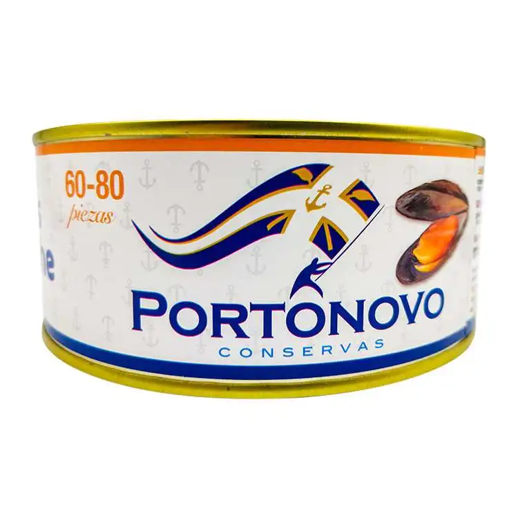 Portonovo Mejillones de Nueva Zelanda fritos en escabeche 60-80 piezas mediano