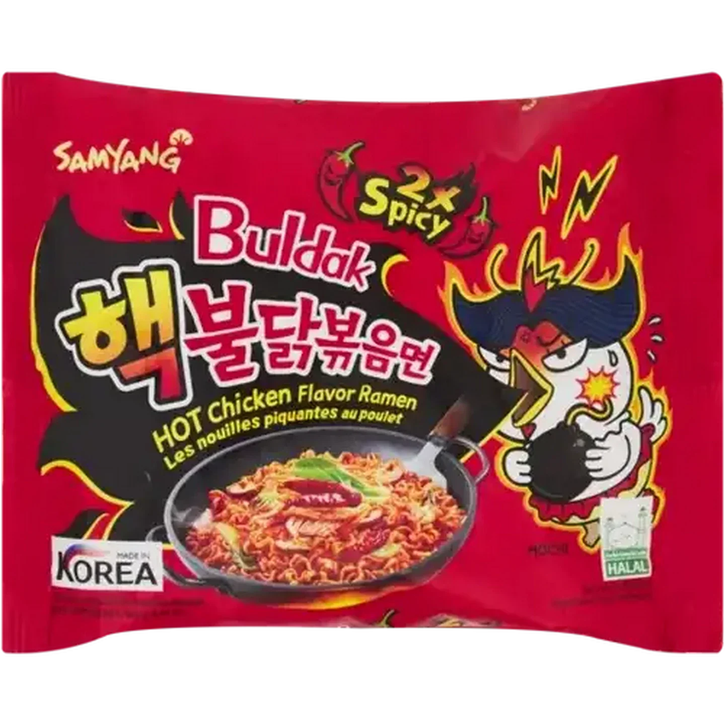 5 PACK BULDAK RAMEN 2X SPICY HOT CHICKEN FLAVOR RAMEN SUGAR SHOP OFERTA