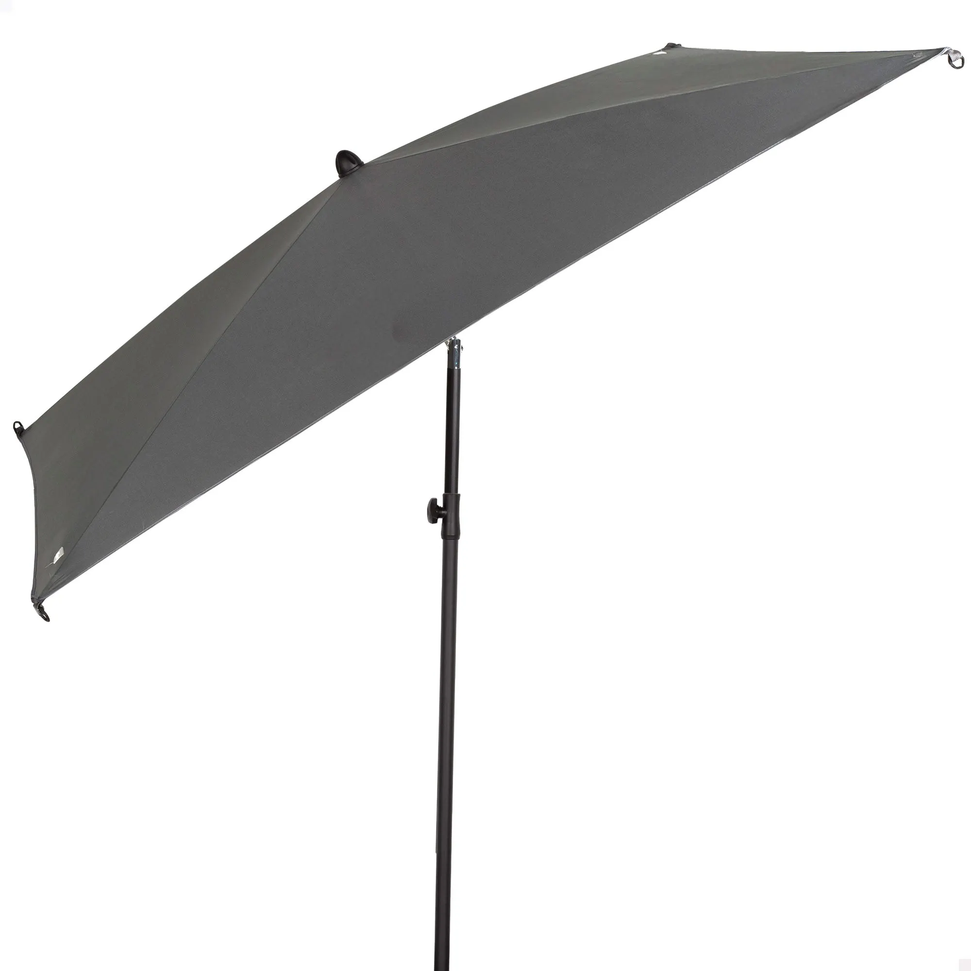Aktive Parasol de jardín cuadrado 175x175 cm gris con mástil inclinable