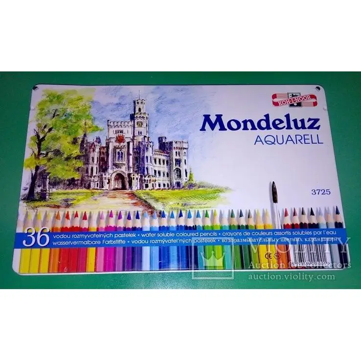 3725 - KOH-I-NOOR MONDELUZ LAPICES DE COLORES PARA A CUARELA 36 UNIDADES