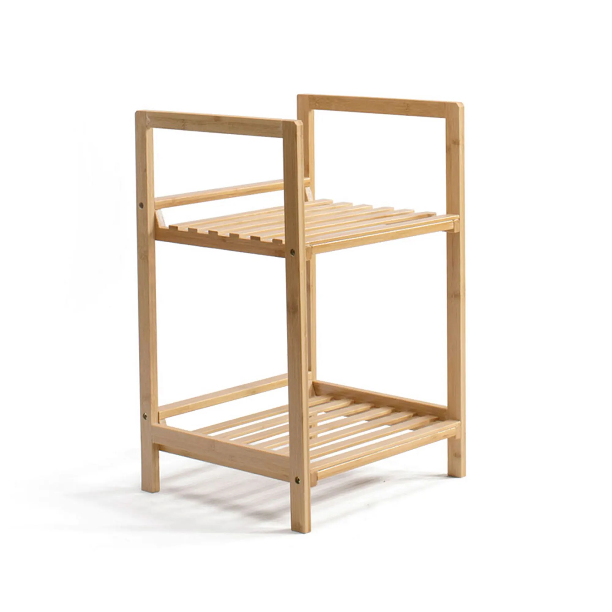 Estantería de Madera y Bambú - The Secret Home - Organizador Multiusos - 2 Baldas