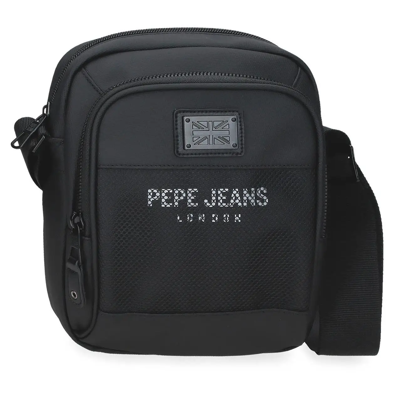 Bandolera Pepe Jeans Durham negro de 17 cm x 22 cm x 8 cm