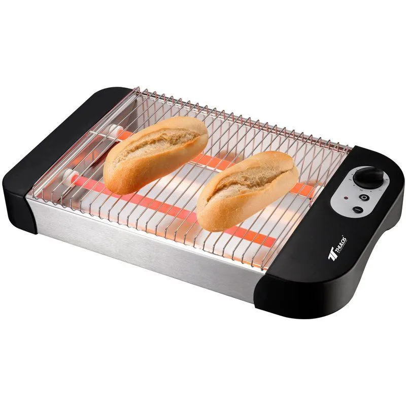 Tostador plano con 6 niveles de temperatura, 600W. Thulos TH-TP101.