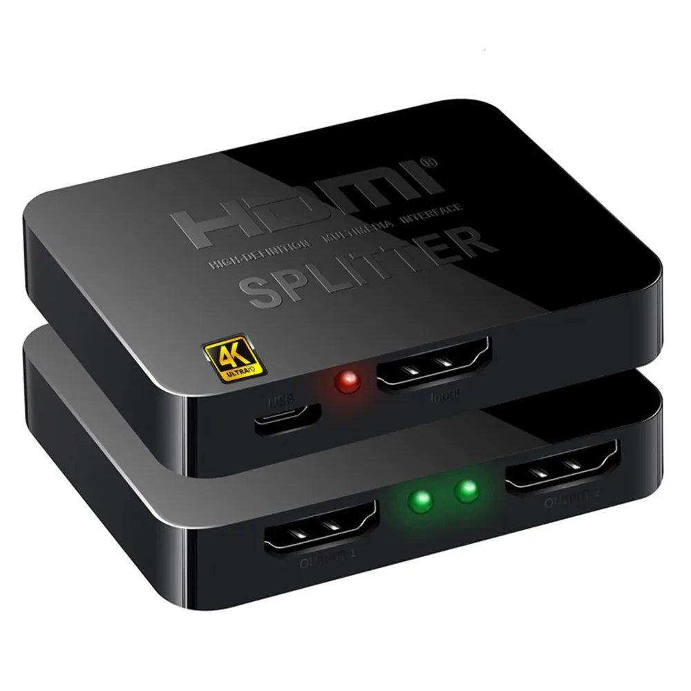 Duplicador HDMI 1x2. Splitter señal HDMI 1 entrada 2 salidas. 4K - 2K .TRICOM