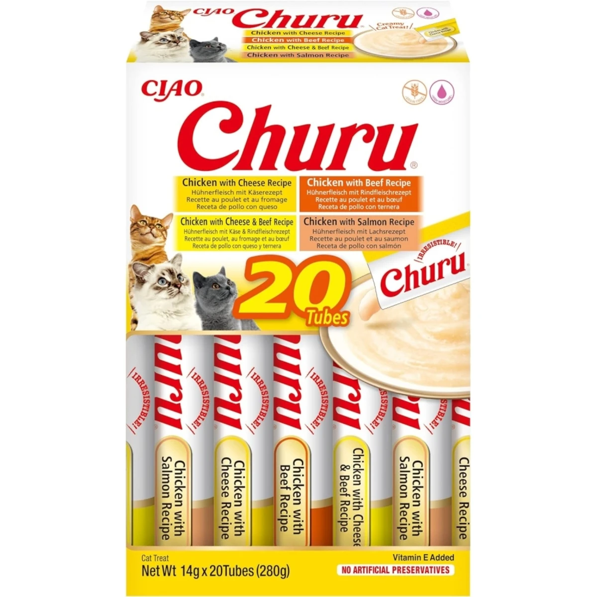Churu variedades de pollo con buey 20x14gr