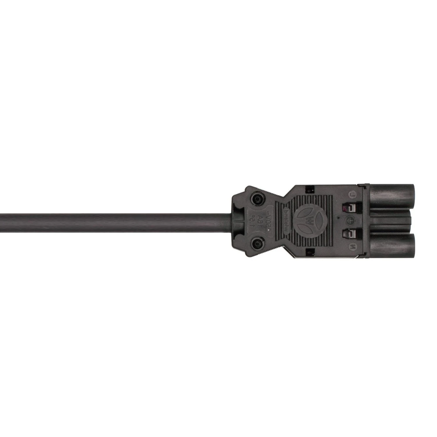 Ledkia Cable GST18 3 Polos Macho con cable de 1m Negro