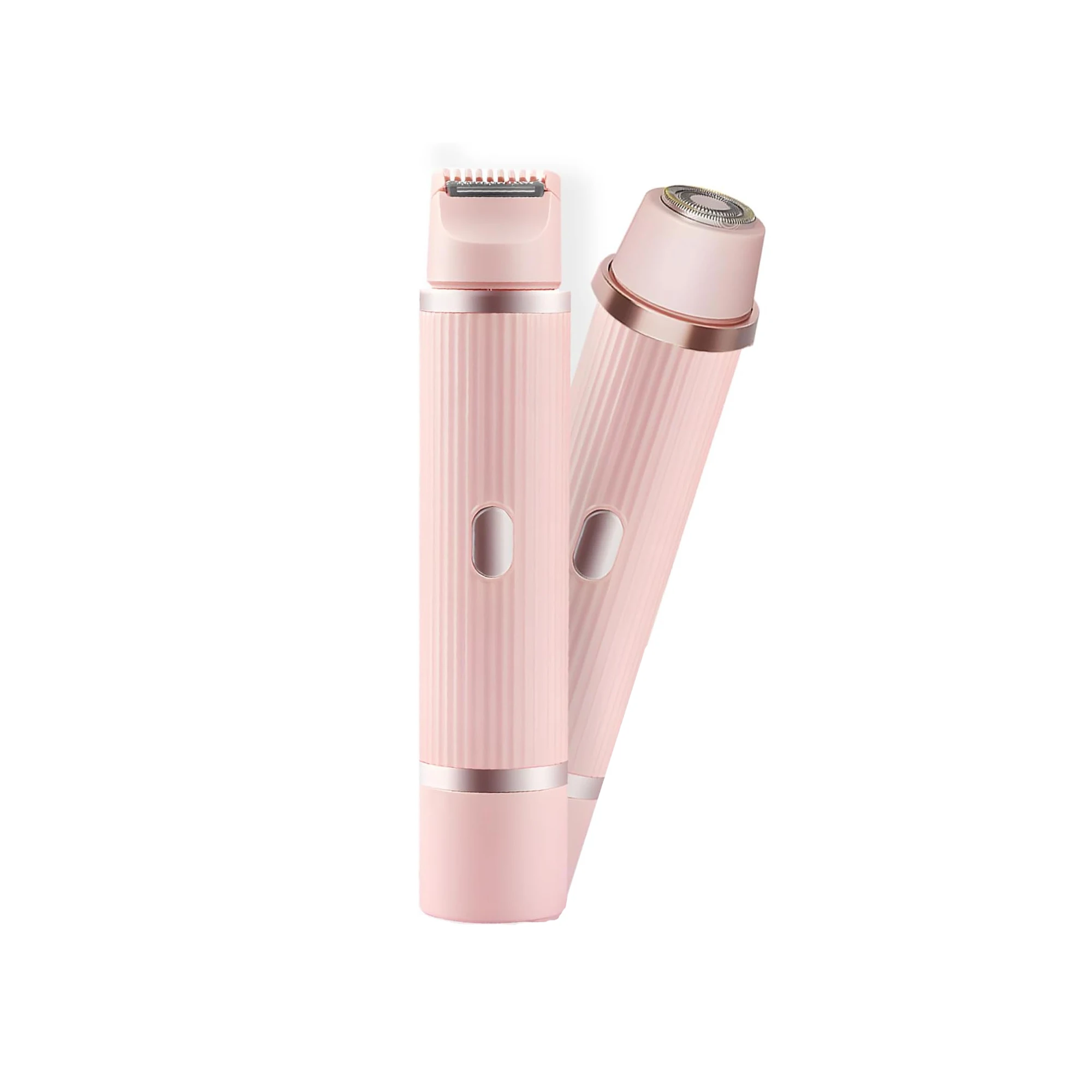 Afeitadora eléctrica para mujer, 2 en 1, doble cabeza, afeitadora eléctrica para mujer, afeitadora íntima para mujer, resistente al agua, depiladora inalámbrica en húmedo/seco para cara, bikini