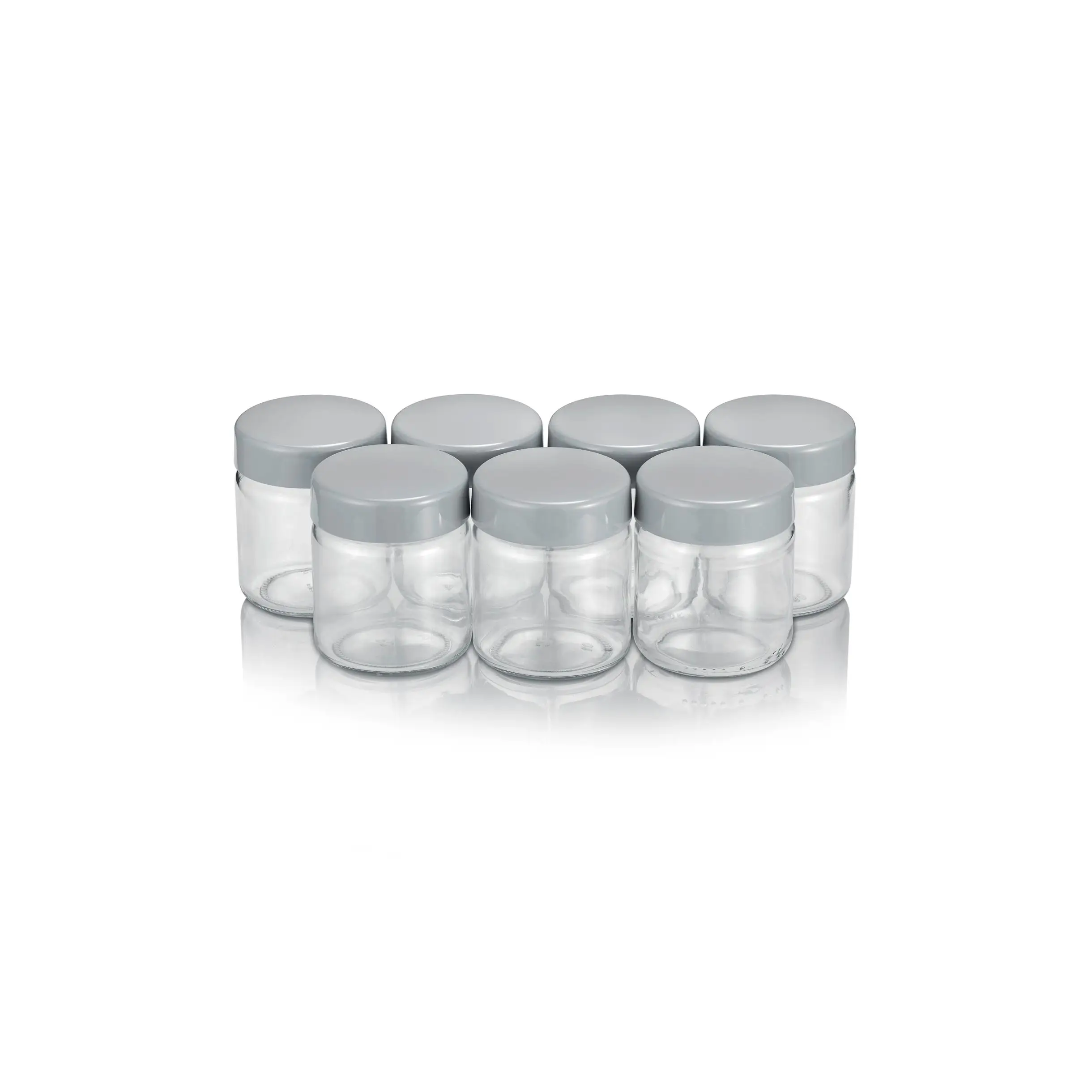 7 SEVERIN Yogurt Jars-Yogurt Glass Tubs, Grey, EG 3513-Spare Yogurt Cups