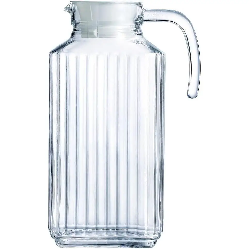 ARTEHOME Luminarc 1.7L White Lid Water Jug Crystal Pitcher Clear Color Classic
