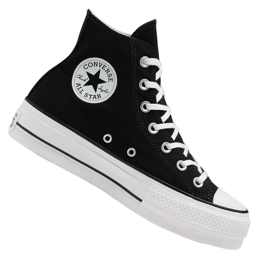 Converse Chuck Taylor All Star Lift Hi Platform - Zapatillas altas de lona con plataforma negras