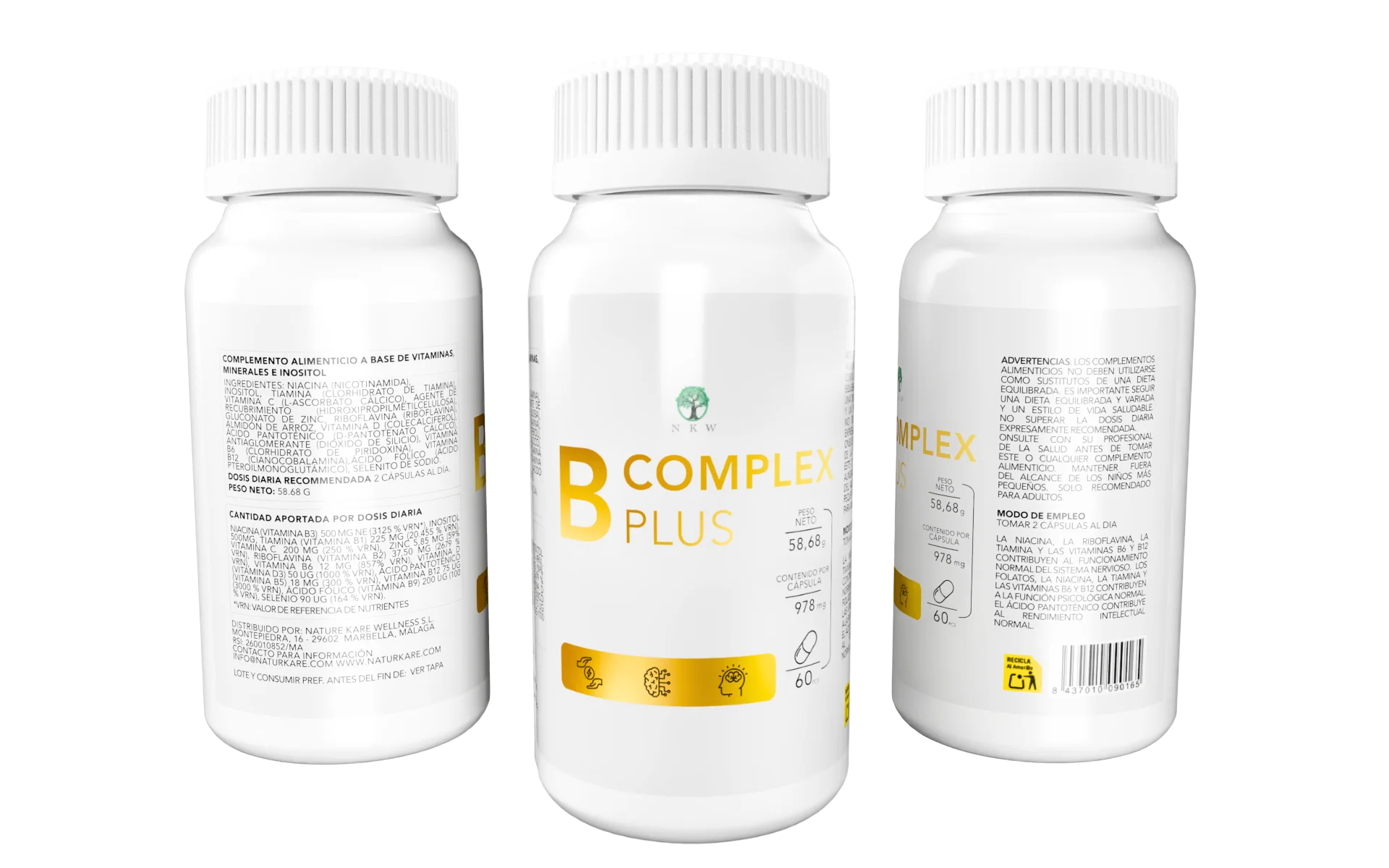 Nature kare wellness vitamin b complex vitamins b, b2, b3, b5, b6, b9, b12 complex vitamin b vitamin d3 vitamin c zinc and magnesium multivitamins men's vitamins women's tablets memory and concentration
