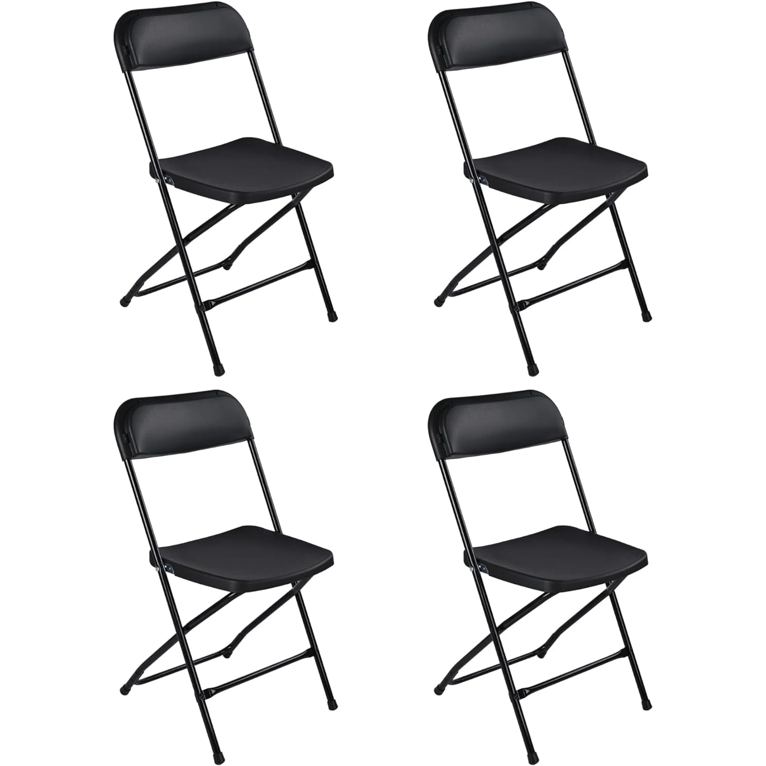 T-Lovendo Pack de 4 Sillas Plegables de Plástico para Comedor, Patio, Cocina, Camping y Más