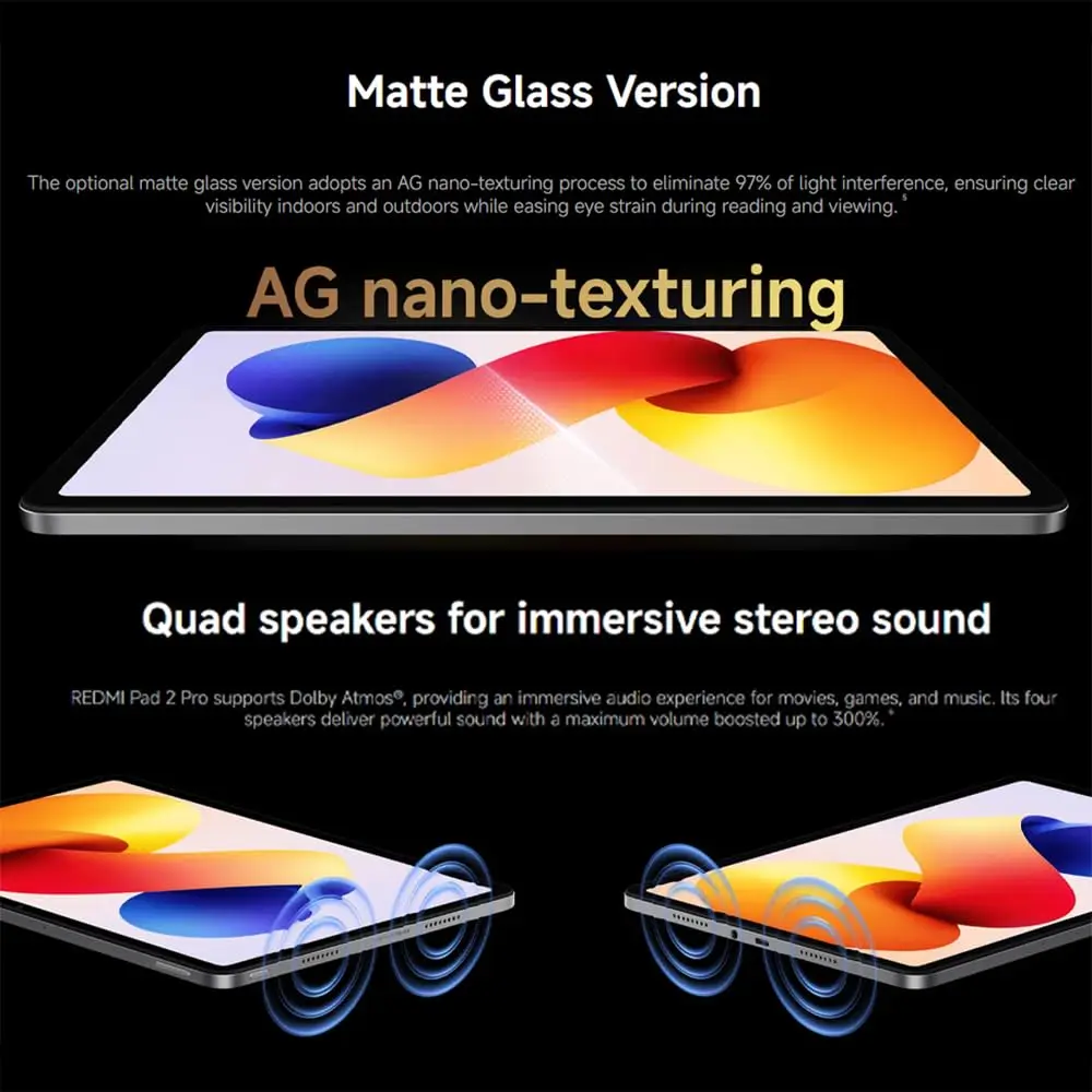 Tableta Xiaomi Redmi Pad 2 Pro 6 GB + 128 GB, 8 GB + 256 GB ,Wi-Fi 6 Pantalla crystal-clear de 12,1″ con resolución de 2,5K 12 000 mAh (Cargador no incluido) 6