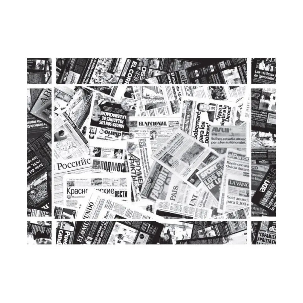 Estuche 500 Manteles Papel Individual 30x40cm. Decorado - Color - Prensa Negro