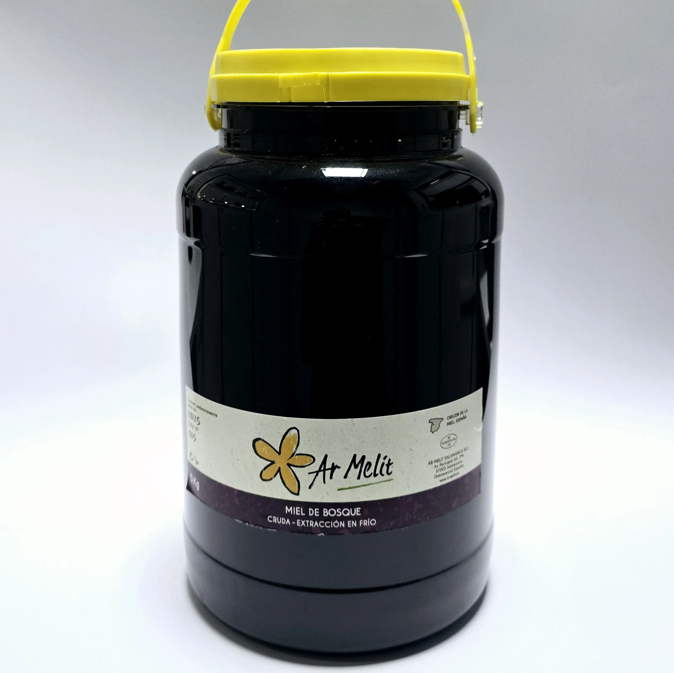 Miel de Bosque 5 kg - Marca Ar Melit. Artesanal y Natural. Procedente de la Sierra de Salamanca, Sabor Intenso y Auténtico ideal para desayunos y meriendas.