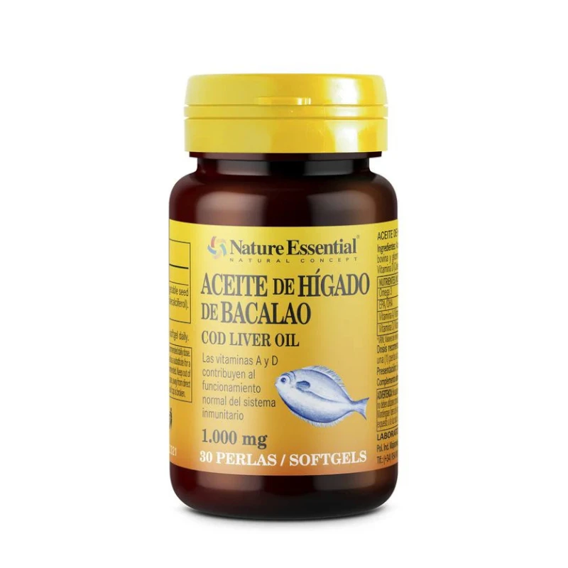 NATURE ESSENTIAL ACEITE DE HIGADO DE BACALAO 1000 MG 30 PERLAS