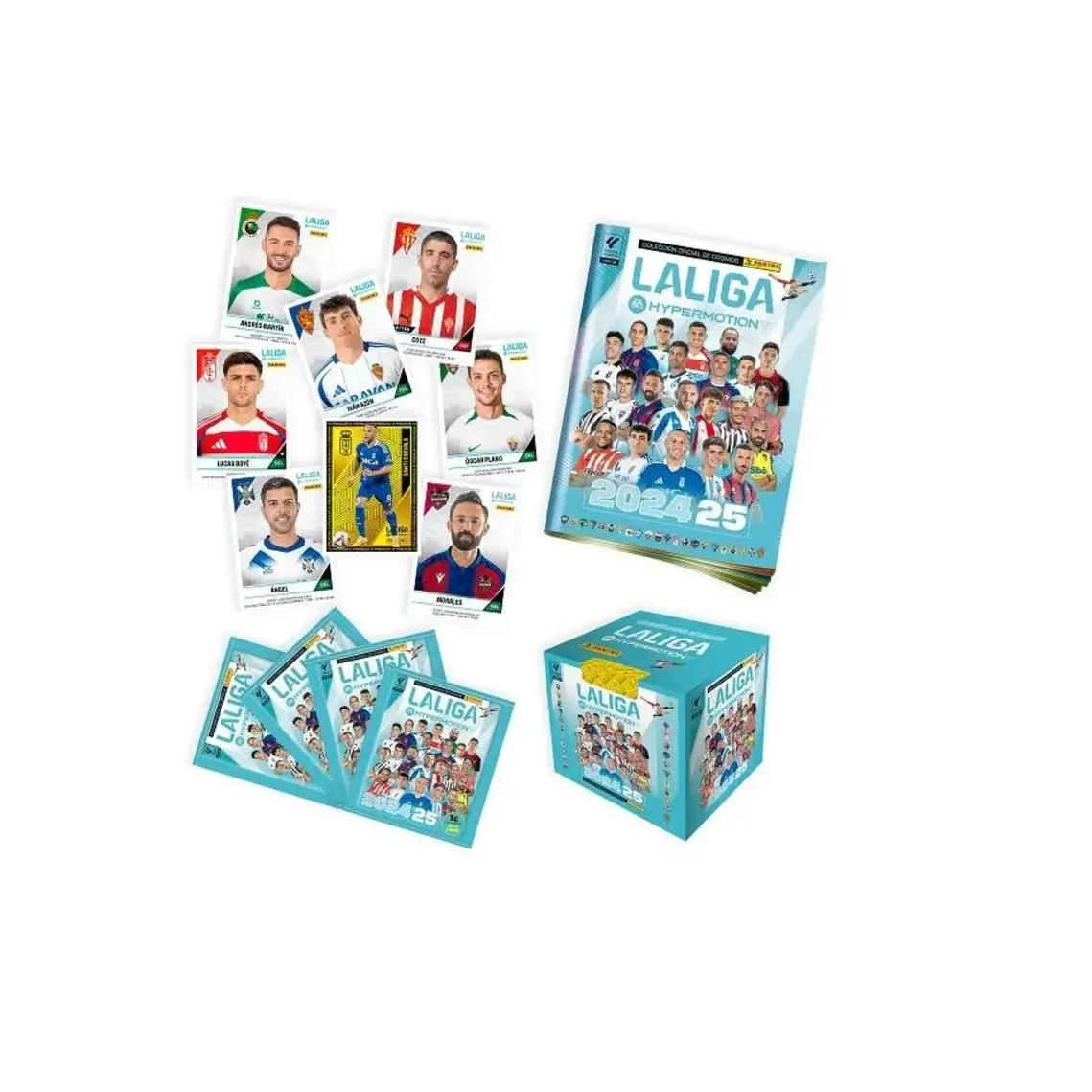 Panini la liga Caja 50 SOBRES o Album+ caja 50 sobres LALIGA HYPERMOTION 2024/25 Oficial y original garantizado proteccion para envio 2modelos a elegir