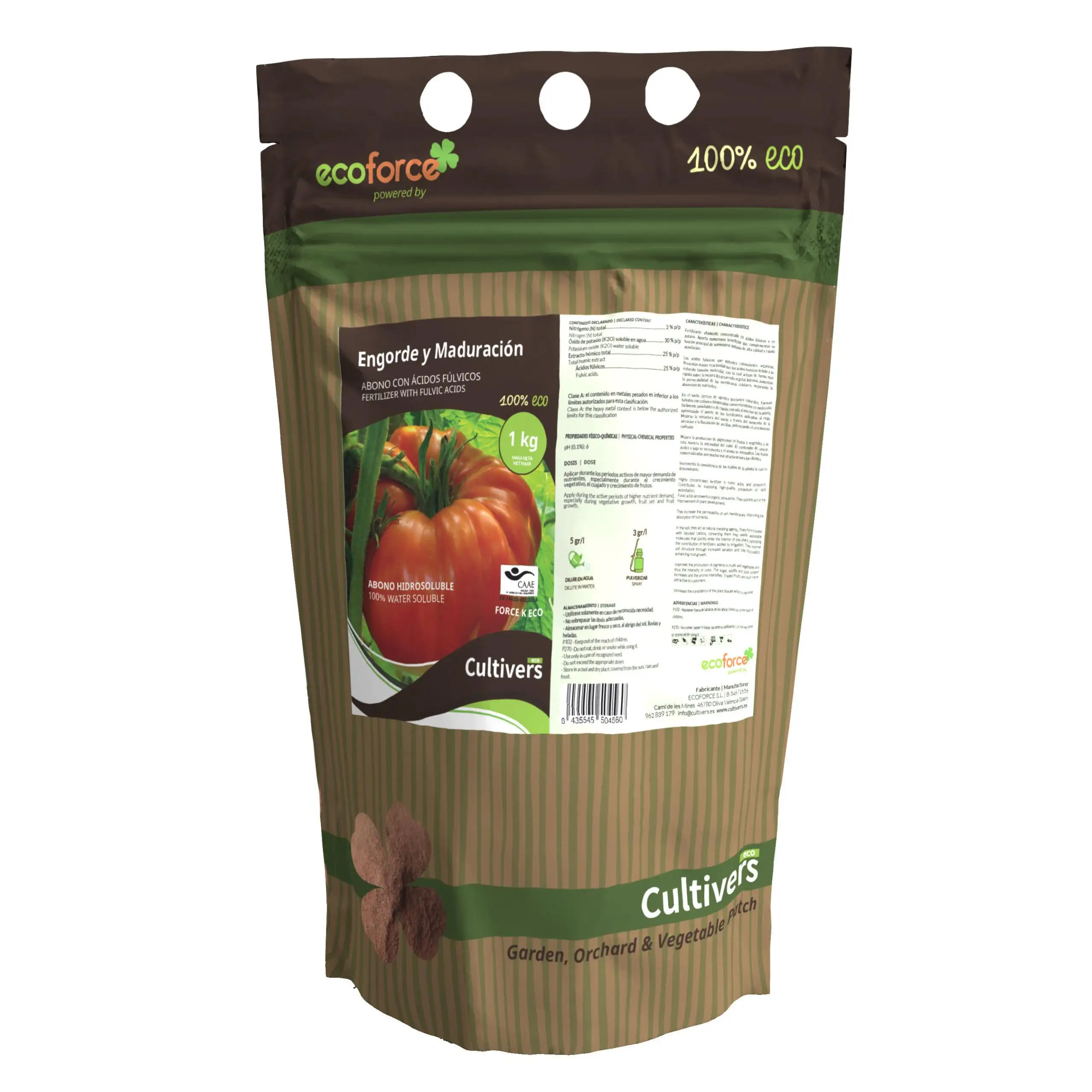 CULTIVERS Abono Engorde y Maduración Ecológico 1 kg
