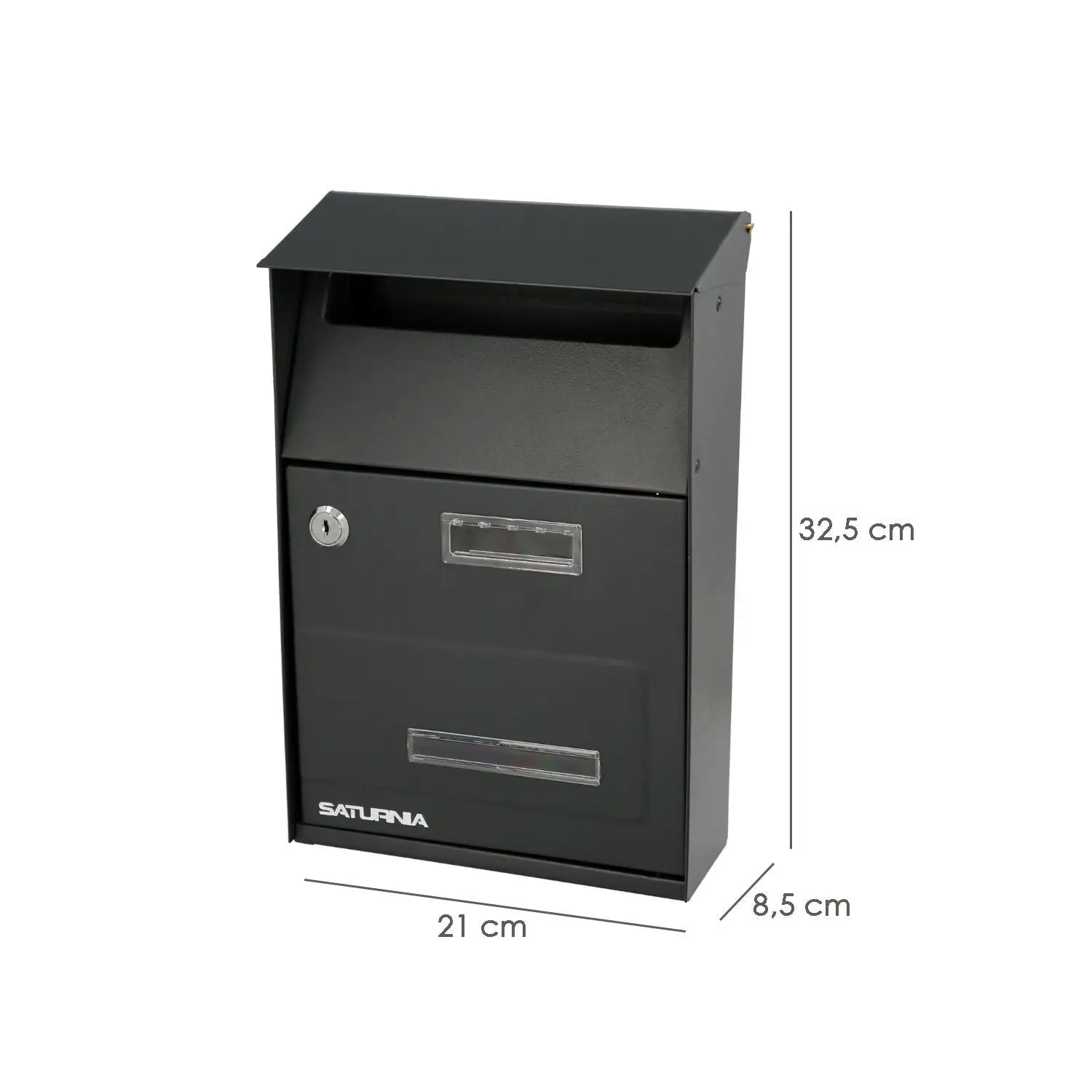 Exterior mailbox country dark gray 215x320x105mm.
