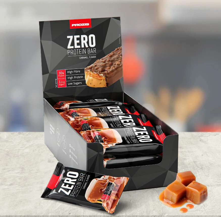 12X ZERO PROTEIN BAR (12X40G)-Prozis/high PROTEIN/no added sugar/nutritious