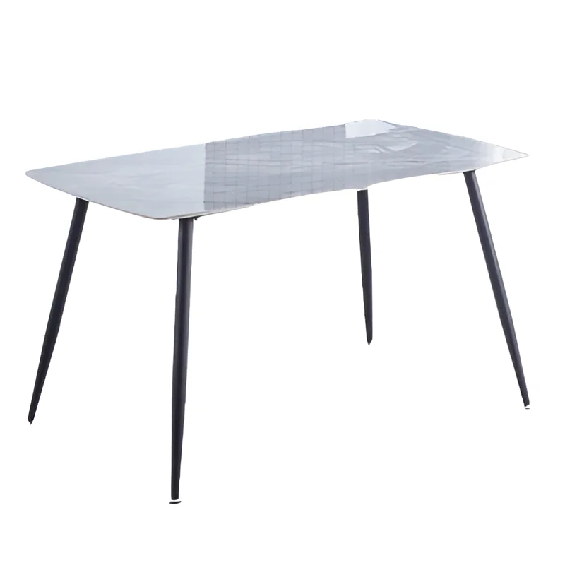 Mesa de comedor fija modelo Sander 140cm tapa cerámica imitación marmol