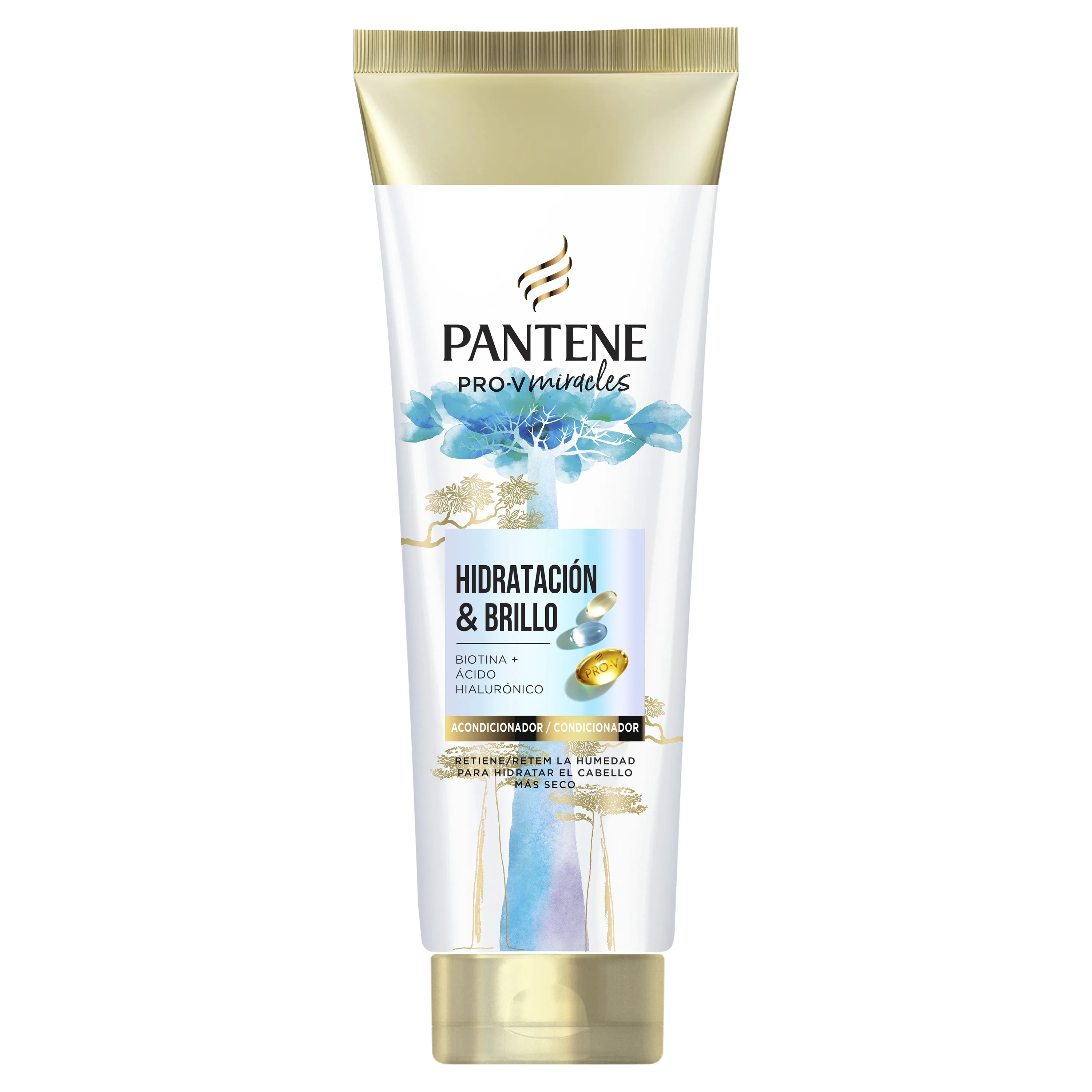 Pantene Pro-V Miracles hydration and gloss conditioner with biotin 160ml. For dry and damaged hair, with hyauloronic acid that provides hydration. Moisturizing Soft Shiny Hair