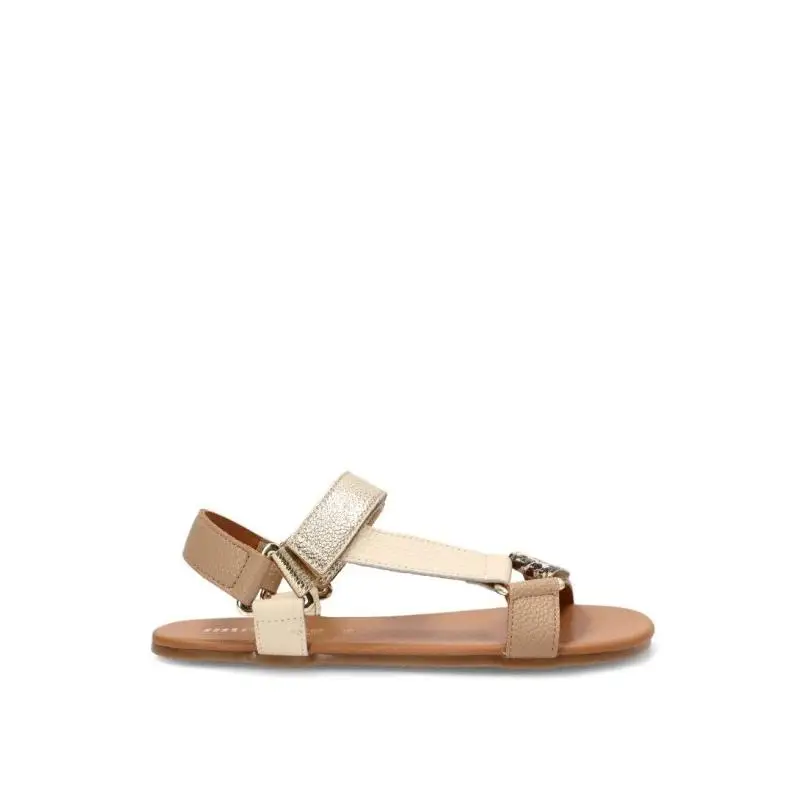 Sandalia Respetuoso/barefoot Mustang - Mujer - Suela Plana - Modelo 56256 - Color Oro